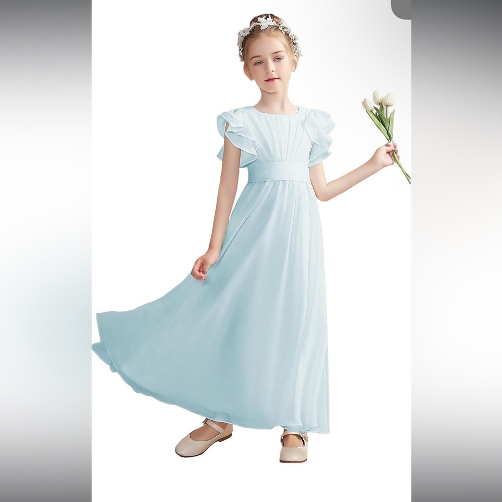 A-Line Girl Dress (Sky Blue)